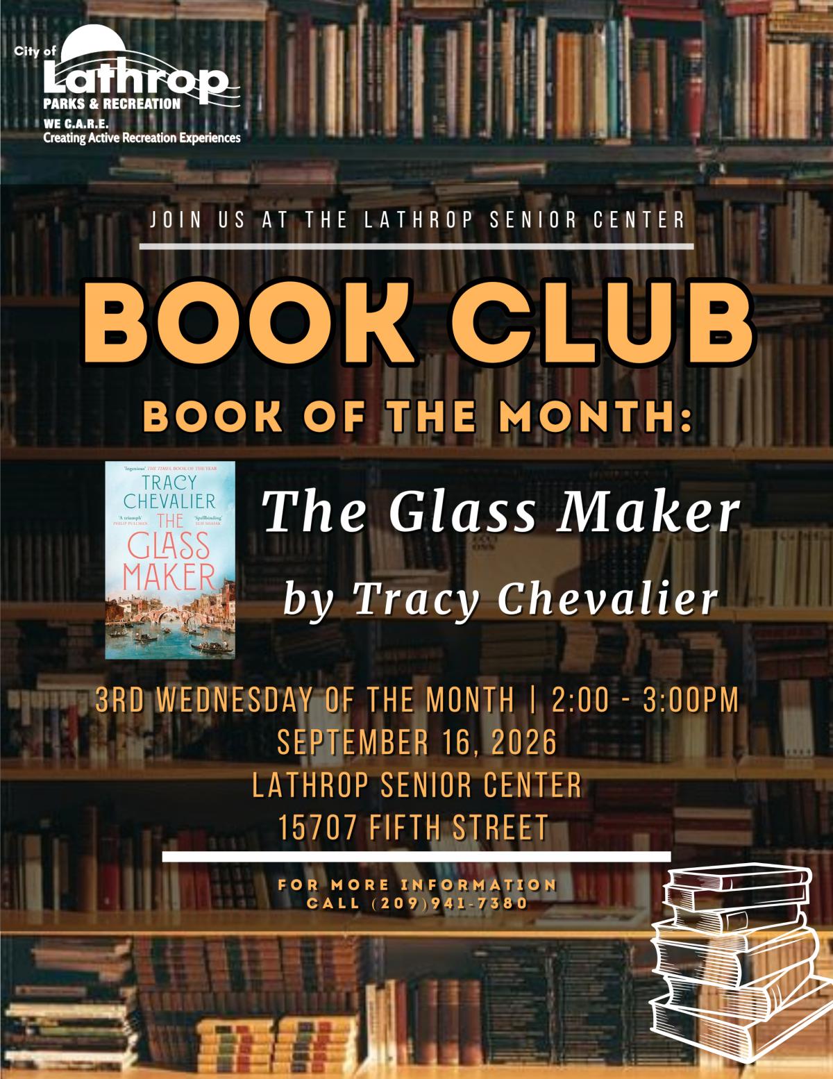 Book Club | 3rd Wednesday of the Month |2:00PM - 3:00PM | 15707 5th Street Book Club | 3rd Wednesday of the Month |2:00PM - 3:00PM | 15707 5th Street