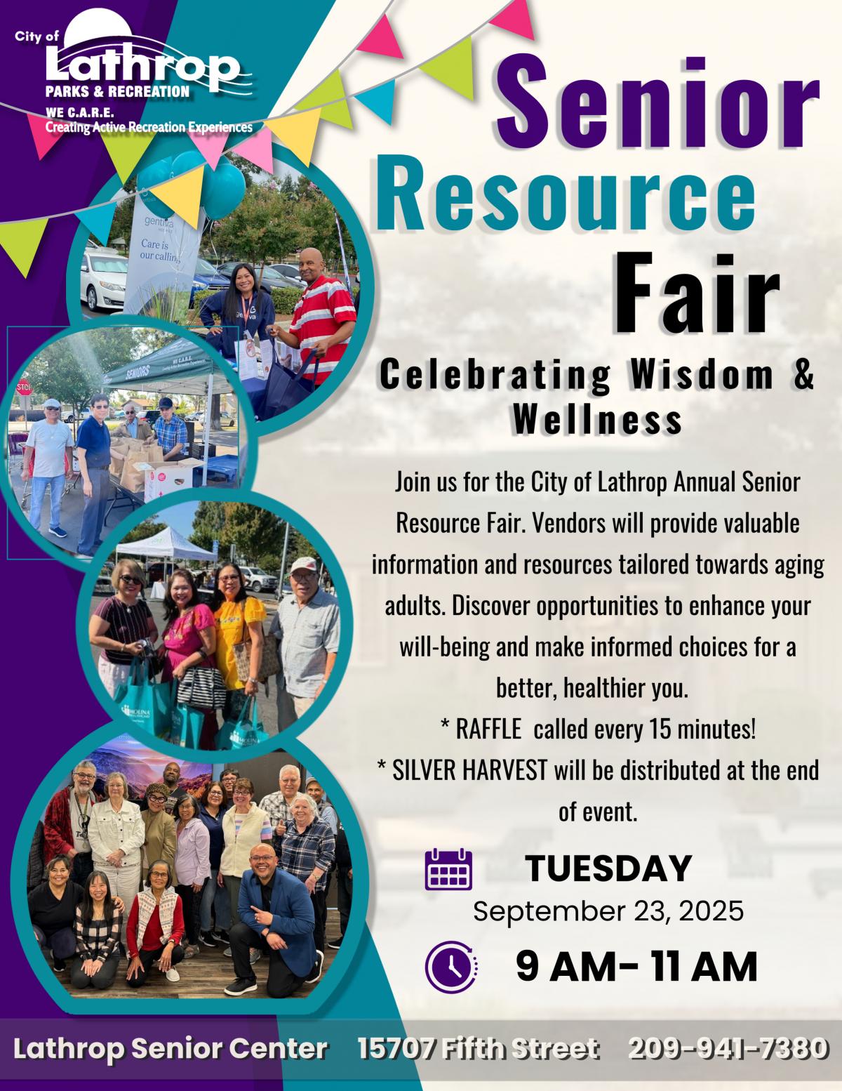 Senior Resource Fair 2025 | Celebrating Wisdom & Wellness | Senior Center 15707 Fifth Street | Tuesday, September 23, 2025 | 9AM Senior Resource Fair 2025 | Celebrating Wisdom & Wellness | Senior Center 15707 Fifth Street | Tuesday, September 23, 2025 | 9AM