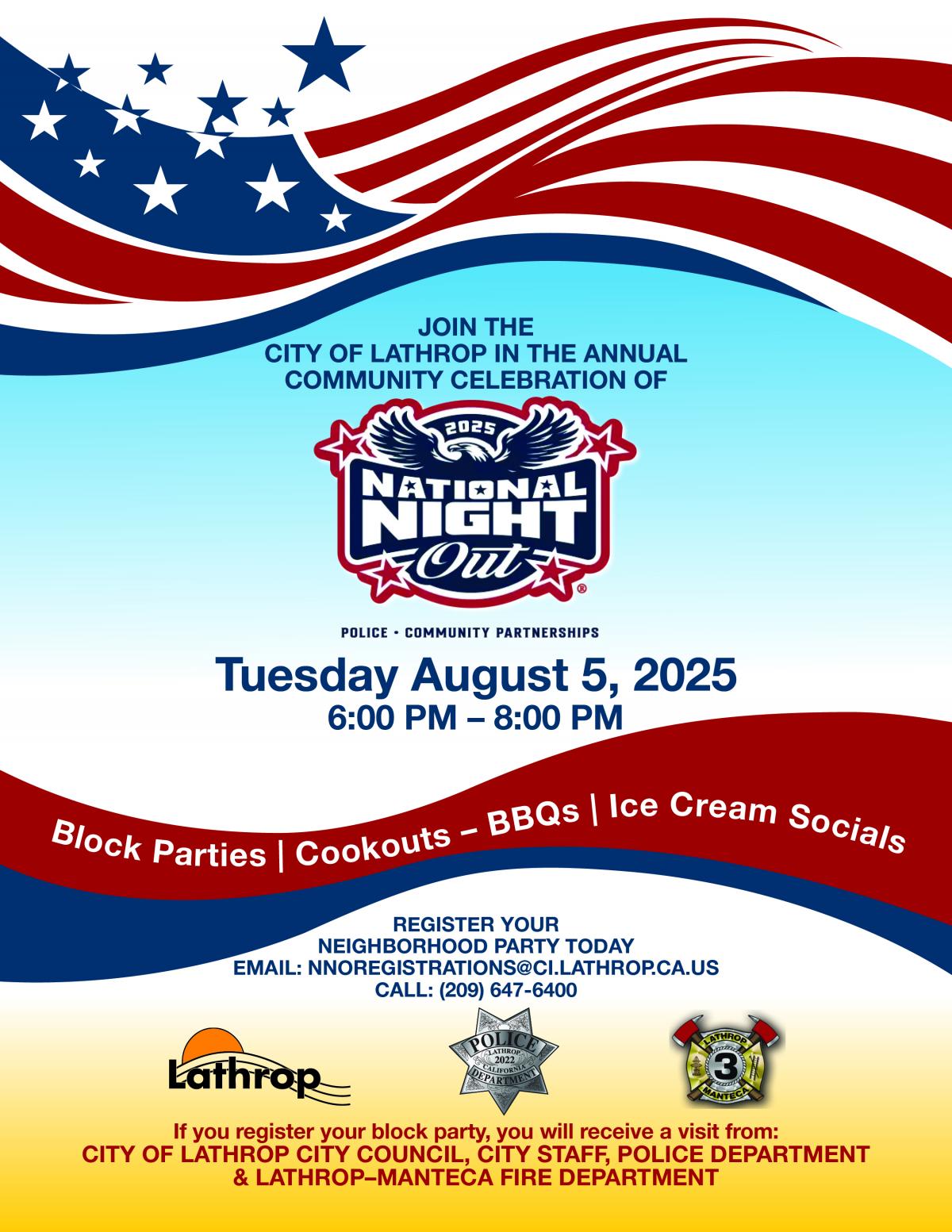 2025 National Night Out Promotional Flier