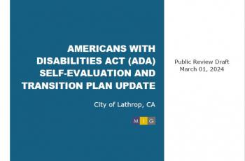 City of Lathrop ADA Transition Plan Public Review Draft